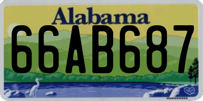 AL license plate 66AB687