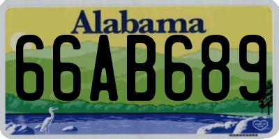 AL license plate 66AB689