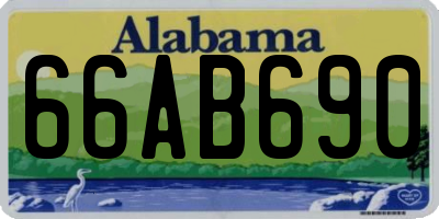 AL license plate 66AB690