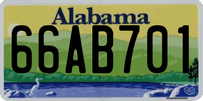 AL license plate 66AB701
