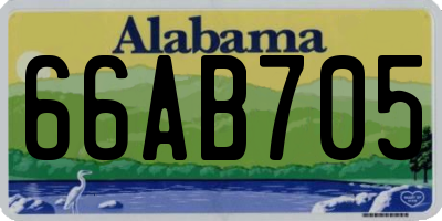 AL license plate 66AB705