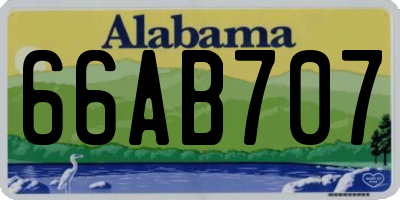 AL license plate 66AB707