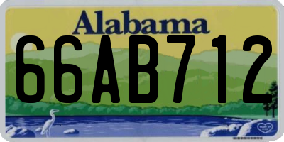 AL license plate 66AB712