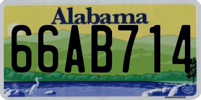 AL license plate 66AB714