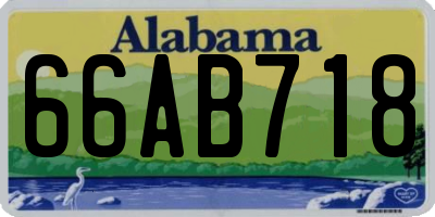 AL license plate 66AB718