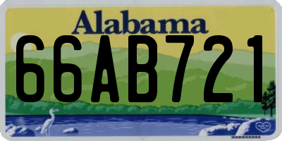 AL license plate 66AB721