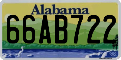 AL license plate 66AB722