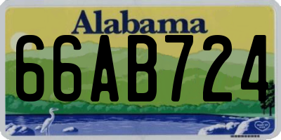 AL license plate 66AB724