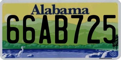 AL license plate 66AB725