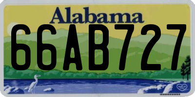 AL license plate 66AB727