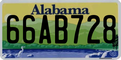AL license plate 66AB728