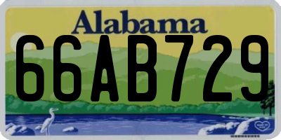 AL license plate 66AB729