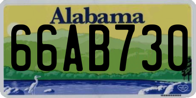 AL license plate 66AB730