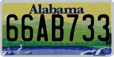 AL license plate 66AB733