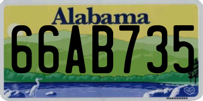 AL license plate 66AB735