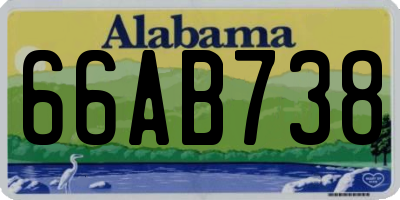 AL license plate 66AB738