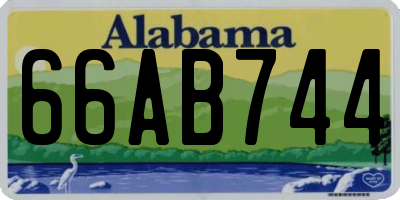 AL license plate 66AB744
