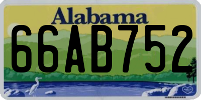 AL license plate 66AB752