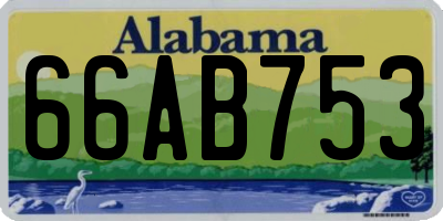AL license plate 66AB753