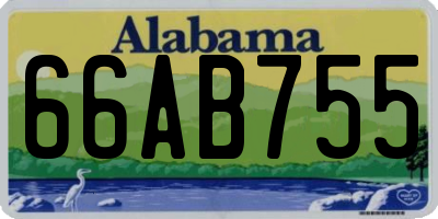 AL license plate 66AB755