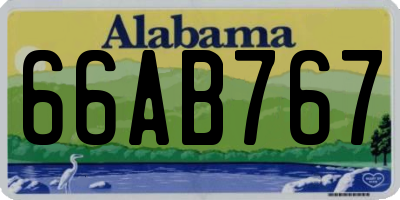 AL license plate 66AB767