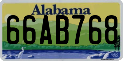 AL license plate 66AB768