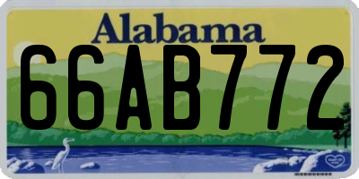 AL license plate 66AB772