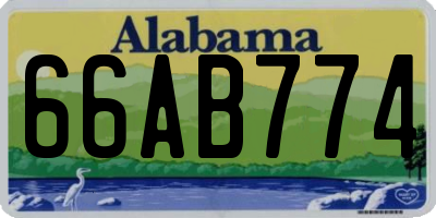AL license plate 66AB774