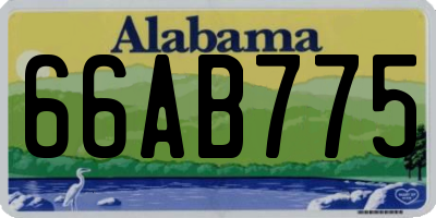 AL license plate 66AB775