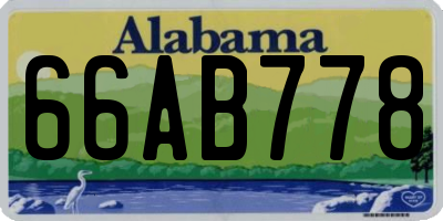 AL license plate 66AB778