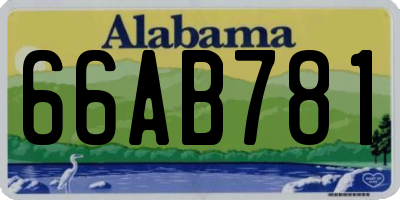 AL license plate 66AB781