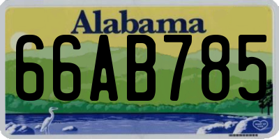 AL license plate 66AB785