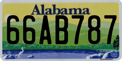 AL license plate 66AB787