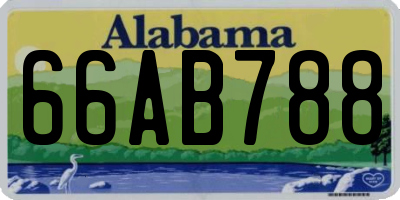 AL license plate 66AB788