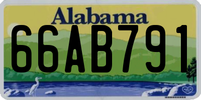AL license plate 66AB791