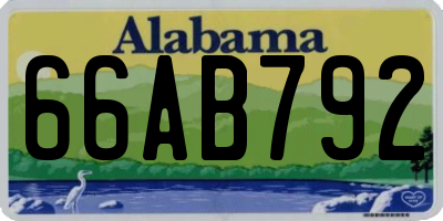 AL license plate 66AB792