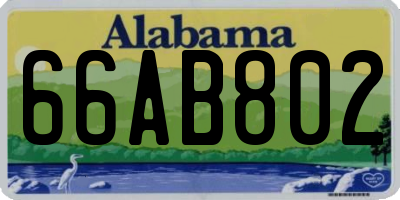 AL license plate 66AB802