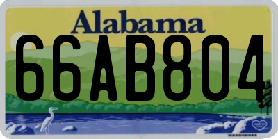 AL license plate 66AB804