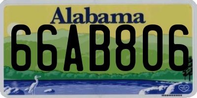 AL license plate 66AB806