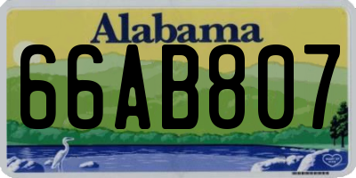 AL license plate 66AB807