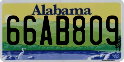 AL license plate 66AB809
