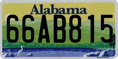 AL license plate 66AB815