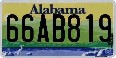 AL license plate 66AB819