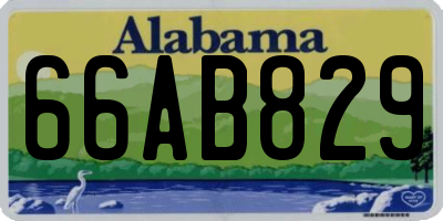 AL license plate 66AB829