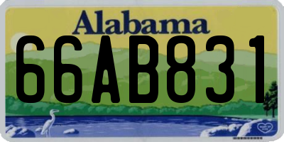 AL license plate 66AB831