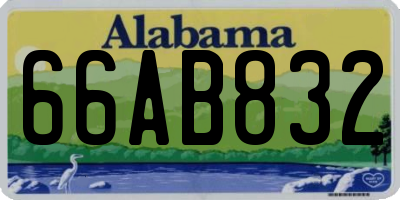 AL license plate 66AB832