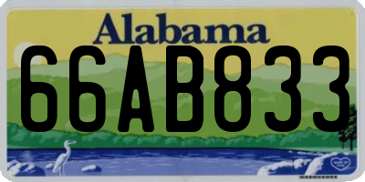 AL license plate 66AB833