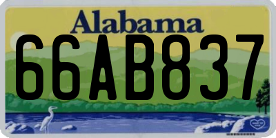 AL license plate 66AB837