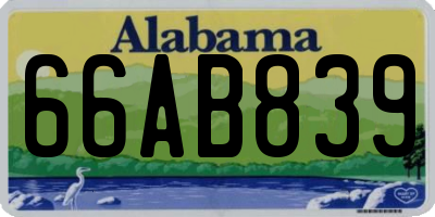 AL license plate 66AB839