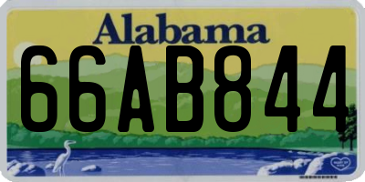 AL license plate 66AB844